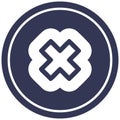 multiplication sign circular icon symbol