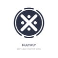 multiply icon on white background. Simple element illustration from Signs concept Royalty Free Stock Photo