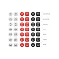 Multipurpose business card icon set of web icons for business, finance and communication
