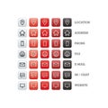 Multipurpose business card set of web icons for business, finance and communication Royalty Free Stock Photo