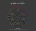 Multipurpose dark Infographic template with six elements