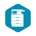Multipurpose device, fax, copier and scanner icon Royalty Free Stock Photo