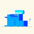 Multipurpose device, fax, copier and scanner. Vector illustration