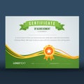 Multipurpose green certificate design Royalty Free Stock Photo