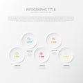 Multipurpose Infographic template with five circle steps
