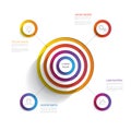 Multipurpose Infographic template with five elements Royalty Free Stock Photo