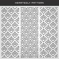 Expandable Geometric Line Heart Pattern Vector Set