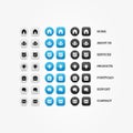 Multipurpose set of web icons for business, finance and communication.