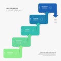 Multipurpose 5 Steps Infographic Template with Arrows Royalty Free Stock Photo