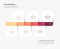 Multipurpose 6 Steps Template with Gradient Design Royalty Free Stock Photo