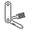 Multipurpose tool icon outline vector. Knife multitool Royalty Free Stock Photo