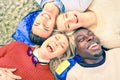 Multiracial best friends having fun and laughing together Royalty Free Stock Photo