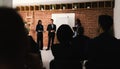 Multiracial business people working inside conference room Royalty Free Stock Photo