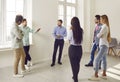 Multiracial business team having a discussion during a work meeting in the office Royalty Free Stock Photo