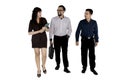 Multiracial business team walking together Royalty Free Stock Photo