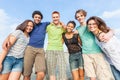 Multiracial Friends at Beach Royalty Free Stock Photo