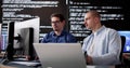 Multiracial Group of Engineers Coding Software