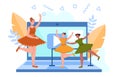 Kids take dance classes in digital school