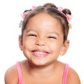 Multiracial small girl smiling