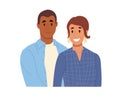 Multiracial smiling love couple Royalty Free Stock Photo