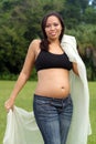 Multiracial Woman Five Months Pregnant (14)