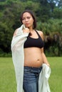 Multiracial Woman Five Months Pregnant (16)