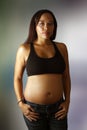 Multiracial Woman Five Months Pregnant (17)