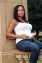 Multiracial Woman Five Months Pregnant (7)