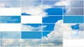 Multiscreen clouds in sky background Royalty Free Stock Photo