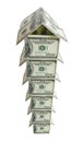 Multistoried dollar house 2 Royalty Free Stock Photo