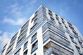 Modern and new apartment building. Multistoried modern, new and stylish living block of flats. Royalty Free Stock Photo