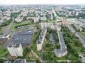 Aerial view of Eiguliai district in Kaunas, Lithuania