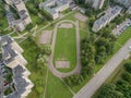 Aerial view of Eiguliai district in Kaunas, Lithuania