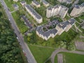 Aerial view of Eiguliai district in Kaunas, Lithuania