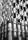 Multistory building in black and white