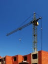 Multistory building under construction with crane Royalty Free Stock Photo
