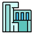 Multistory constructor icon vector flat