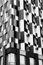 Multistory building in black and white