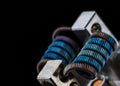 Multistrand Ribbon Fused Clapton on a dripper gold Royalty Free Stock Photo