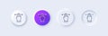 Multitasking gesture line icon. Slide arrow sign. Swipe action. Line icons. Vector