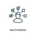 Multitasking icon outline style. Thin line creative Multitasking icon for logo, graphic design and more