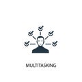 Multitasking icon. Simple element