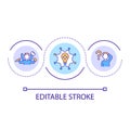 Multitasking skills loop concept icon Royalty Free Stock Photo