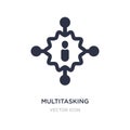 multitasking worker icon on white background. Simple element illustration from UI concept