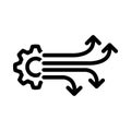 Multithreading icon, vector illustration Royalty Free Stock Photo