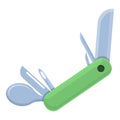 Multitool army icon, cartoon style Royalty Free Stock Photo