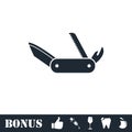 Multitool icon flat