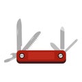 Multitool knife icon, flat style Royalty Free Stock Photo