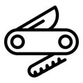 Multitool linear icon, outline style