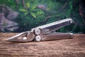 Multitool, multi purpose tool with plyers and Royalty Free Stock Photo